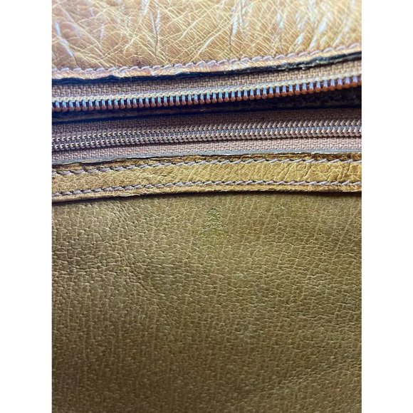Vintage Mark Cross Tan Ostrich Shoulder Bag c1960s - Picture 11 of 12